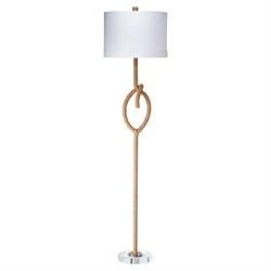 Yvonne Coastal Beach Natural Rope Knot Floor Lamp