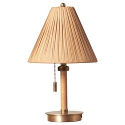 Belle Coastal Beach Natural Rattan Mini Table Lamp