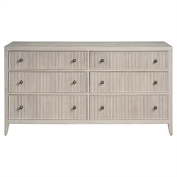 Isabella Modern Classic Fluted White Oak Double Dresser