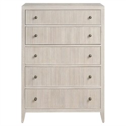 Isabella Modern Classic Fluted White Oak Tall Chest