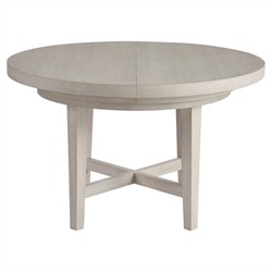 Diana Modern Classic White Oak Round Extendable Dining Table - 54-72"