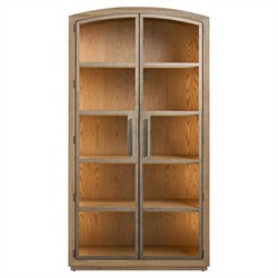 Judy Modern Classic Brown Oak Display Cabinet