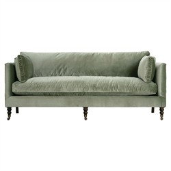 Madeline Sage Green Velvet Sofa - 84"