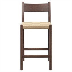 Aria Modern Classic Woven Cord Brown Oak Counter Stool