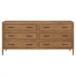 Anjana Coastal Beach Brown Oak Double Dresser