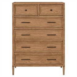 Anjana Coastal Beach Brown Oak Dresser