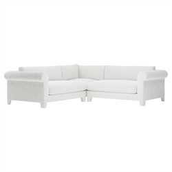 McKinley White Lamb Performance Corner Sectional - 105”