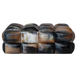 Tellulah Coastal Black Horn Bubble Decorative Box