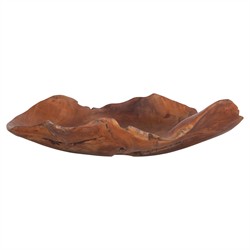 Jeri Rustic Brown Teak Wood Decorative Bowl