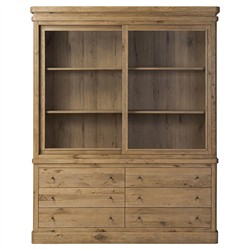 Diego Updated Traditional Honey Brown Oak Display Case