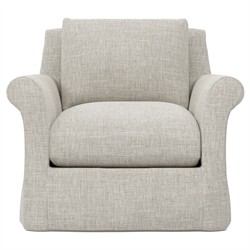 Ameerah Fog Textured Weave Slipcovered Chair