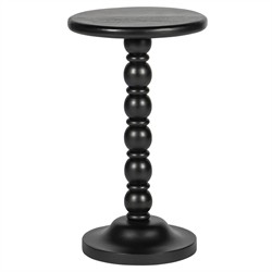 Thomas Updated Traditional Black Wood Spindle Drink Table