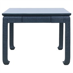 Bethany Coastal Beach Blue Linen Wood Game Table - 38&quot;