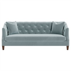 Willa Saltwater Blue Performance Velvet Sofa - 86"