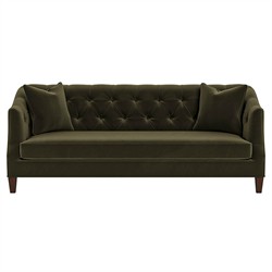 Willa Boxwood Green Performance Velvet Sofa - 86"