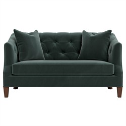 Willa Lagoon Performance Velvet Settee - 61"