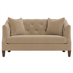Willa Sand Dune Performance Velvet Settee - 61"