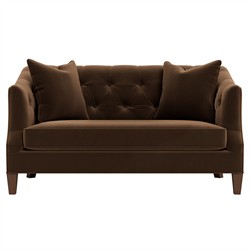 Willa Molasses Performance Velvet Settee - 61"