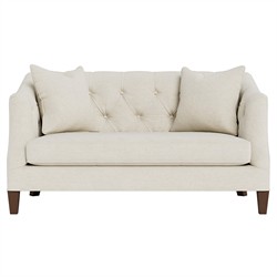Willa Heathered Ivory Crypton Performance Flecked Chenille Settee - 61"