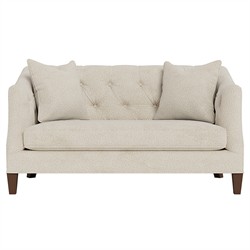 Willa Sugar Cookie Performance Boucle Weave Settee - 61"