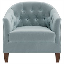 Willa Saltwater Blue Performance Velvet Chair