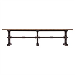 Asher Updated Traditional Brown Oak Rectangular Coffee Table