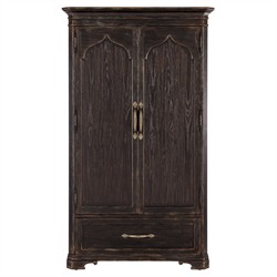 Asher French Country Dark Brown Oak Wardrobe