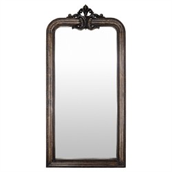 Helix Traditional Antique Dark Brown Mango Wood Full Length Floor Mirror