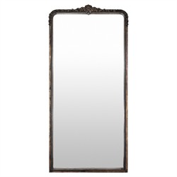 Alessia Traditional Black Mango Wood Full Length Floor Mirror