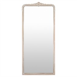 Alessia Traditional White Mango Wood Full Length Floor Mirror