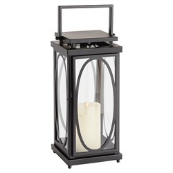 Jaycen Updated Traditional Black Iron Lantern Candleholder - Small