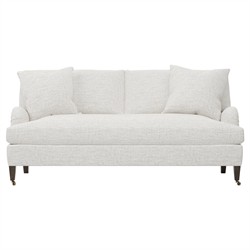 Cordelia Heathered Ivory Performance Bench Cushion Sofa - 79"