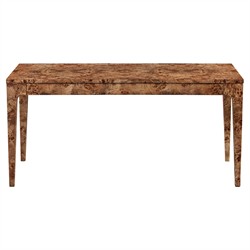 Marlo Modern Classic Dark Burl Dining Table - 72"