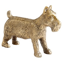 Leon Updated Traditional Aged Brass Iron Scottish Terrier Statue