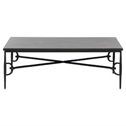 Ceasar French Country Brown Marble Square Coffee Table