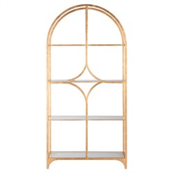 Arcilla Modern Classic Gold Metal Arched Etagere
