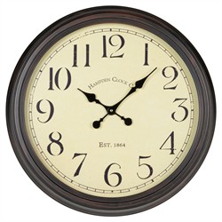 Winsley Updated Traditional Aged Black Metal Round Wall Clock