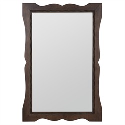 Jadeline Updated Traditional Dark Brown Wood Wall Mirror