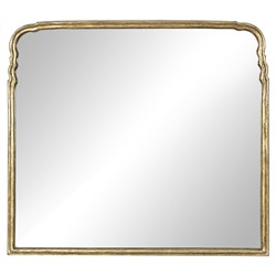 Loren French Country Antique Gold Leaf Aluminum Mantle Wall Mirror