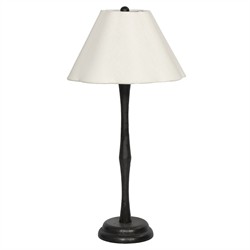 Isabelle Updated Traditional Black Iron Scalloped Shade Table Lamp