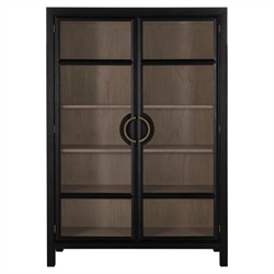 Elias Modern Classic Brushed Black Wood Cabinet