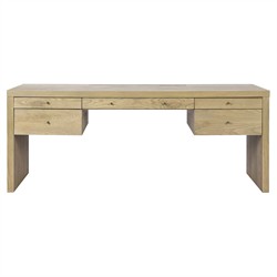 Julius Modern Classic Light Brown Oak Wood Executive Desk