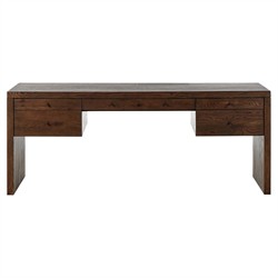 Julius Modern Classic Brown Oak Wood Executive Desk