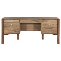 Rissa Modern Classic Brown Acacia Wood Desk