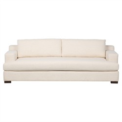 Hudson Modern Classic Heathered Ivory Crypton Sofa - 96"