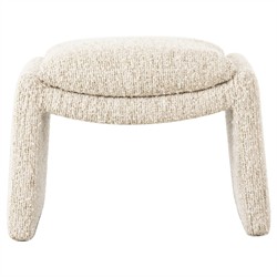 Juniper Modern Classic Cream Boucle Rectangular Ottoman