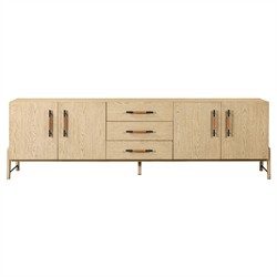Matthew Modern Classic Brown Oak Media Console - 94"
