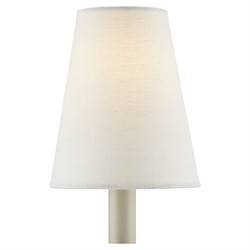 Jodie Coastal Beach Off White Grasscloth Tapered Chandelier Shade