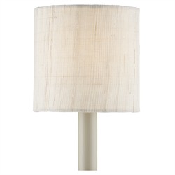 Jodie Coastal Beach Cream Grasscloth Drum Chandelier Shade