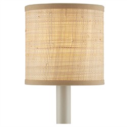 Jodie Coastal Beach Natural Grasscloth Drum Chandelier Shade